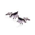 Rhino Modeling Personalized Silver Wedding Cufflinks for Men